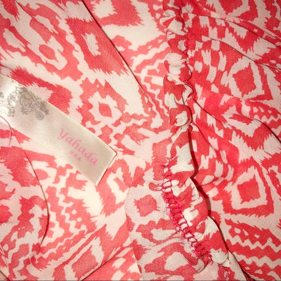 Yahada chevron Aztec print boho bell sleeve top - Picture 4 of 4